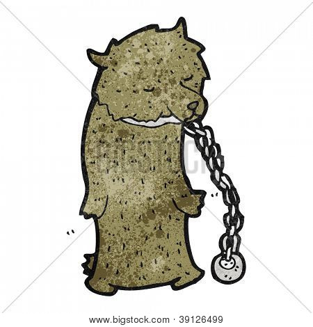 chained dancing bear cartoon