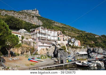 Panoramiczny widok Maratea. Basilicata. Włochy.