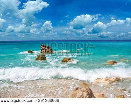 Avali beach in Lefkas island Greece