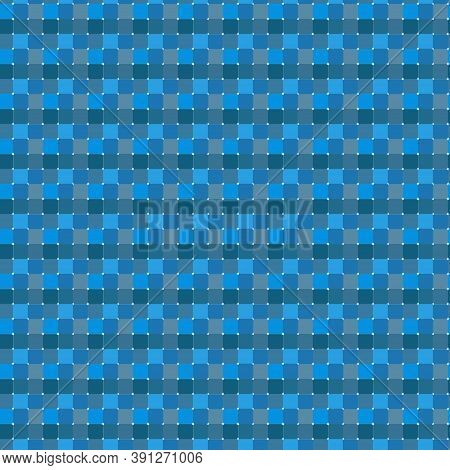 Blue Color Seamless Vector Geometric Pattern Patchwork