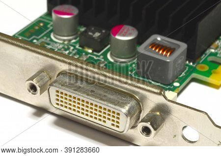 Detail Of Modern Computer Graphic Card Isolated On White
