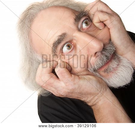 Paranoid senil mand