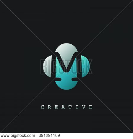 Abstract Technology Nagative Space Initial Letter M Logo Vector Design For Company Identity.