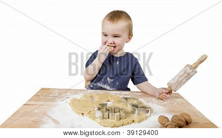 Kind machen Cookies