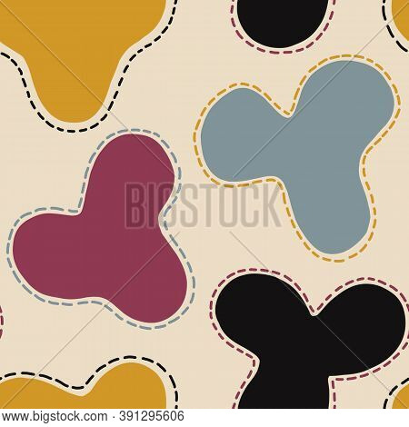 Trendy Abstract Square Art Templates With Geometric Elements. Suitable For Textiles, Wrapping Paper 