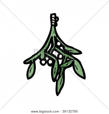 cartoon mistletoe