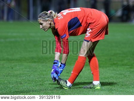 Kyiv, Ukraine - October 23, 2020: Uefa Womens Euro 2022 Qualifying Game Ukraine V Ireland At Obolon 