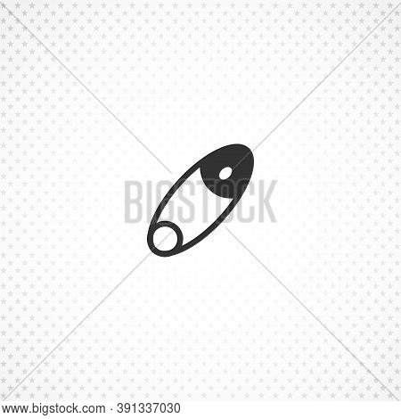 Clothes Pin Isolated Solid Vector Icon On White Background