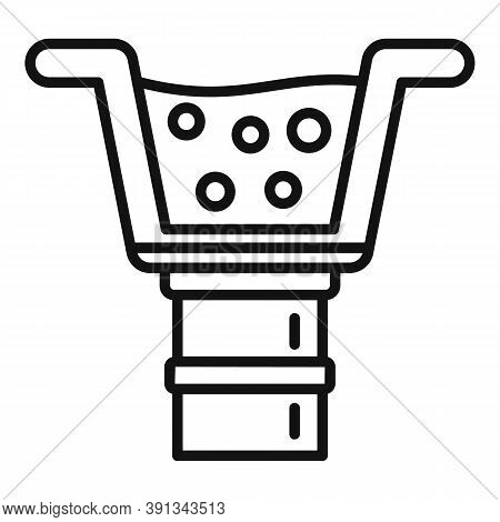 Rain Gutter Icon. Outline Rain Gutter Vector Icon For Web Design Isolated On White Background