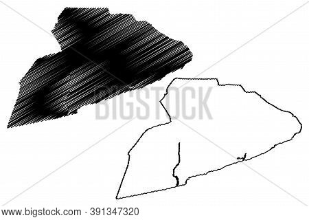 Accra City (republic Of Ghana, Greater Accra Region) Map Vector Illustration, Scribble Sketch City O