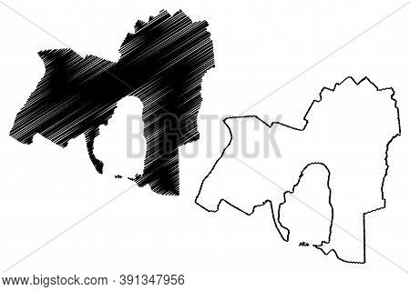 Nakuru City (republic Of Kenya) Map Vector Illustration, Scribble Sketch City Of Nakuru Map