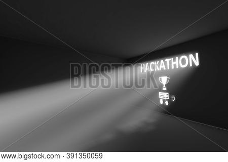 Hackathon Rays Volume Light Concept 3d Illustration