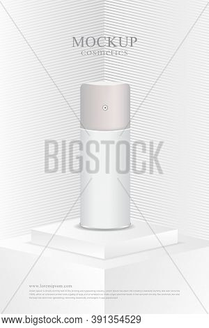Poster Minimalist White Mock Up Cosmetic Product