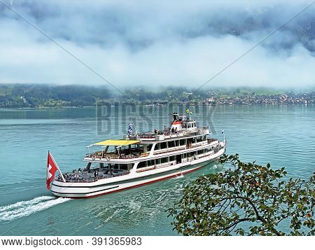 Tourist Passenger Boats Across Lake Brienz (brienzersee) On The Ferry Line Giessbach See - Brienz - 