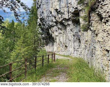 Trails For Walking, Hiking, Sports And Recreation Along The Waterfalls Giessbach Falls And In The Cr