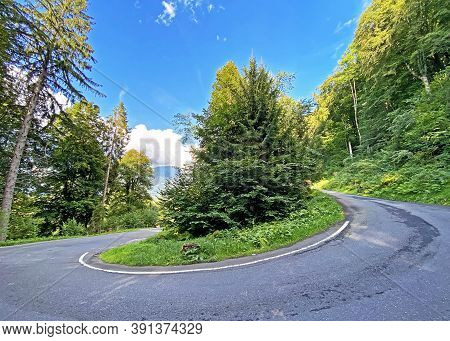Trails For Walking, Hiking, Sports And Recreation Along The Waterfalls Giessbach Falls And In The Cr