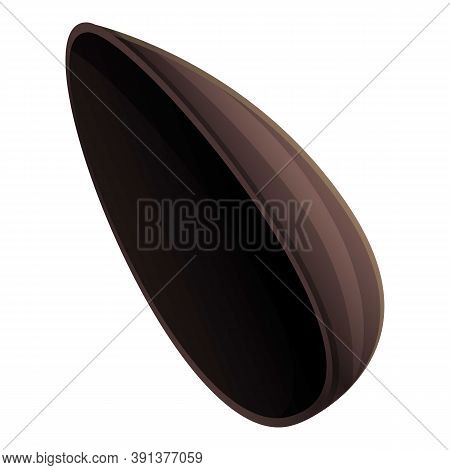 Tasty Sunflower Seed Icon. Cartoon Of Tasty Sunflower Seed Vector Icon For Web Design Isolated On Wh