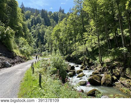 The Giessbach Stream Above Lake Brienz (brienzersee) And In The Eponymous Nature Park - Canton Of Be