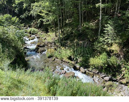 The Giessbach Stream Above Lake Brienz (brienzersee) And In The Eponymous Nature Park - Canton Of Be