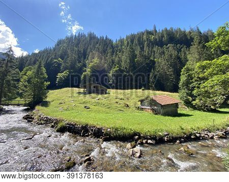 The Giessbach Stream Above Lake Brienz (brienzersee) And In The Eponymous Nature Park - Canton Of Be