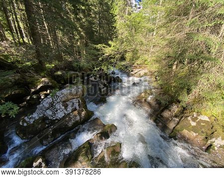 The Giessbach Stream Above Lake Brienz (brienzersee) And In The Eponymous Nature Park - Canton Of Be