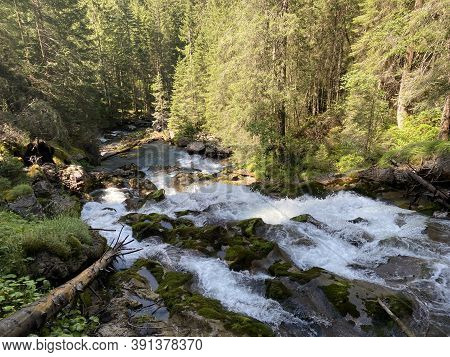 The Giessbach Stream Above Lake Brienz (brienzersee) And In The Eponymous Nature Park - Canton Of Be