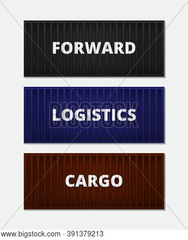 Banner Logistics Concept With Container Vector Illustration