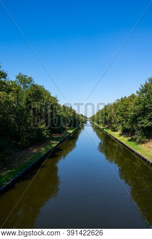 View On Beatrix Canal Near Eindhoven In Sunny Day