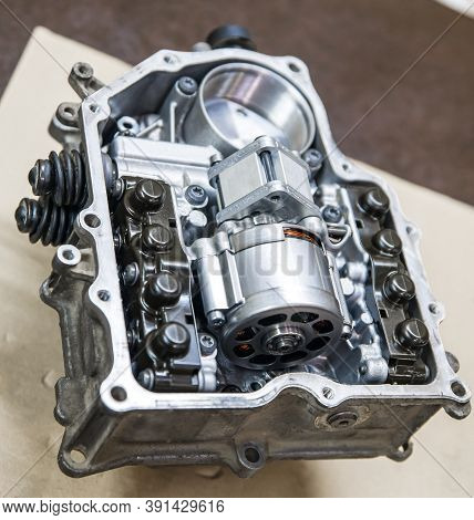 Transmission Part Of A Mechatronics Car At Shallow Depth Of Field