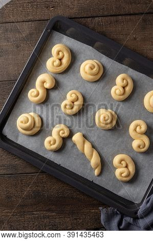 Raw Jidase - Czech Sweet Easter Pastry, Before Being Baked