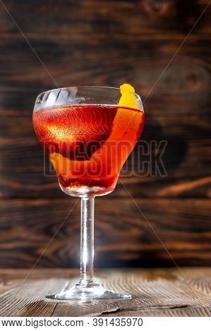Glass Of Boulevardier Cocktail