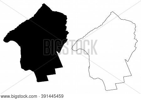 Hunterdon County, New Jersey (u.s. County, United States Of America, Usa, U.s., Us) Map Vector Illus