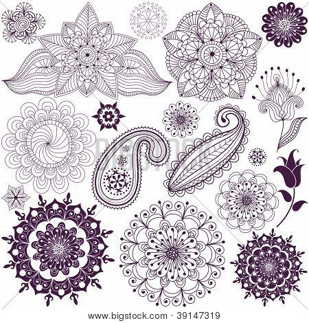 Set Monochromatic Design Elements