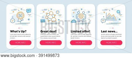 Set Of Science Icons, Such As 5g Technology, Employees Teamwork, Integrity Symbols. Mobile Screen Ap