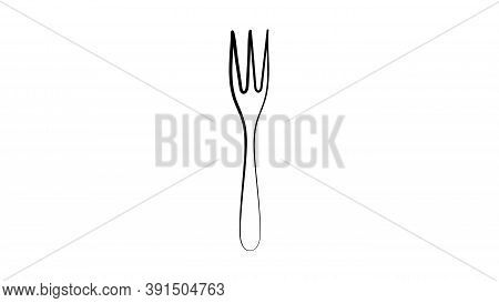 Kitchen Fork Web Icon. Vector Stock Illustration Eps10. Simple Outline Icon For Internet App.