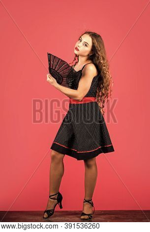 Mysterious Vintage Girl. Cooling And Ventilation. Climate Control. Air Conditioner. Little Kid Wavin