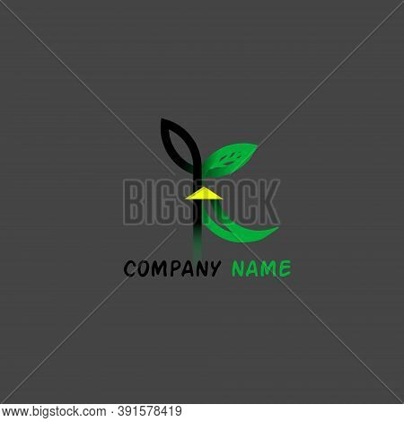 Logo For Health Clinic With Simple Leaf Symbol