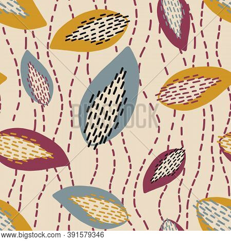 Trendy Abstract Square Art Templates With Floral Elements. Suitable For Textiles, Wrapping Paper Des