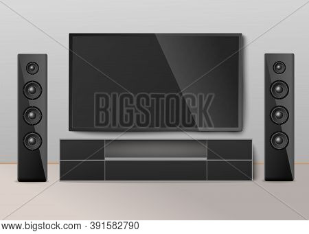 Modern Home Cinema System A Vector Realistic 3d Illustration