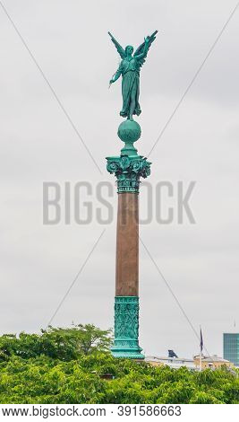 Copenhagen /denmark, Jule 14 2019. The Ivar Huitfeldt Column, Copenhagen, Denmark, Scandinavia, Euro