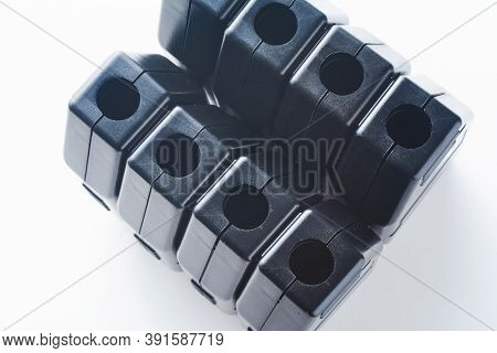 Plug Connector For Vehicle Diagnostics. Black Plastic Cases For Device.