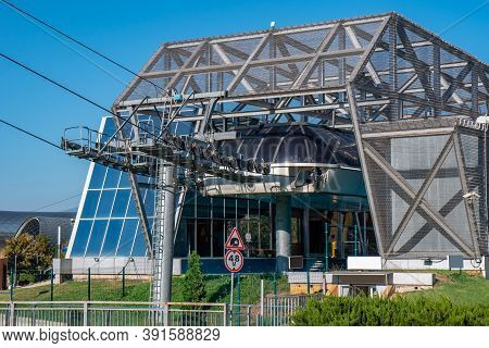 Cable Car In Tbilisi, Way To Narikala Fortrees