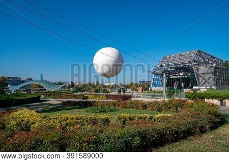 Cable Car In Tbilisi, Way To Narikala Fortrees