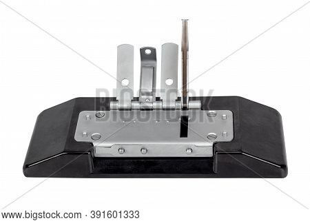 Press For Gluing A Film Isolated On White Background