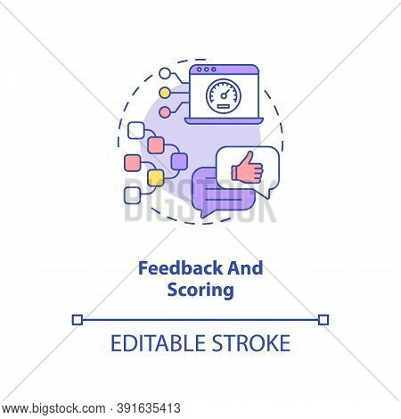 Feedback And Scoring Concept Icon. Other People Thoughts. Future Internet Raiting. Ai In Education I