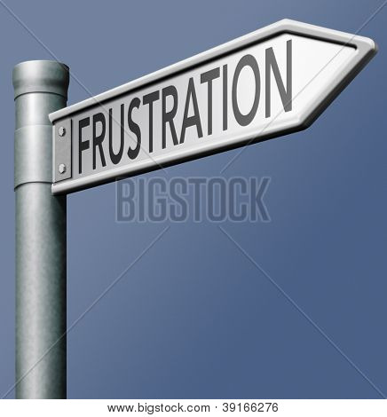 frustrace frustrovaný a desparation vést ke stresu a tlaku, které negativní pocity strachu, pro failur