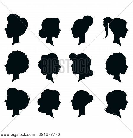 Adult And Young Womans Vintage Side Faces Vector Image, Illustration Vectordesign, Easy To Edit Vect