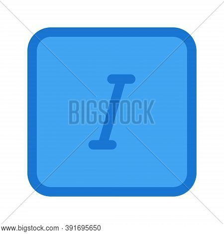 Italic Font Format Icon. Text Editor Italic Sign.