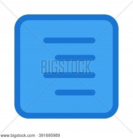 Paragraph Right Alignment Icon - Vector Illustration. Text Editor Right Align Symbol.