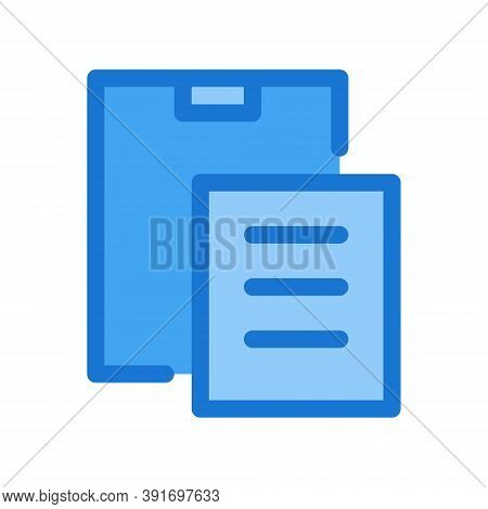 Paste Text Icon In Flat Design Style. Text Editor Paste Symbol.